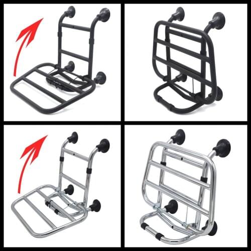 Front Luggage Rack Chrome/BLACK For Piaggio Vespa S150 LX150 LXV150 2014-2018
