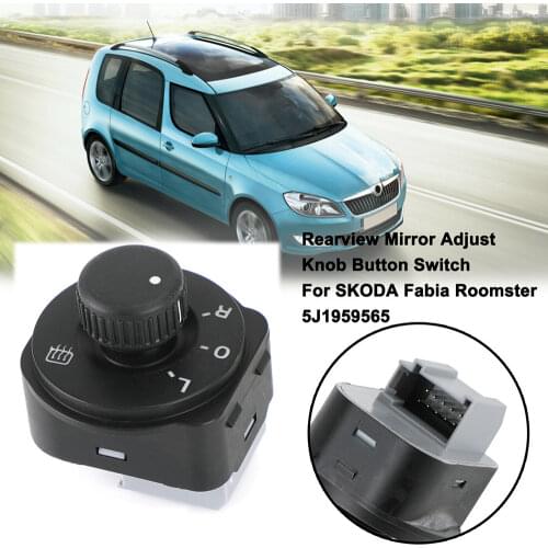 Car Electric Exterior Rear Side Mirror Control Switch Adjust Knob for Skoda Fabia Combi Roomster Practice 2006-2015 5J1959565