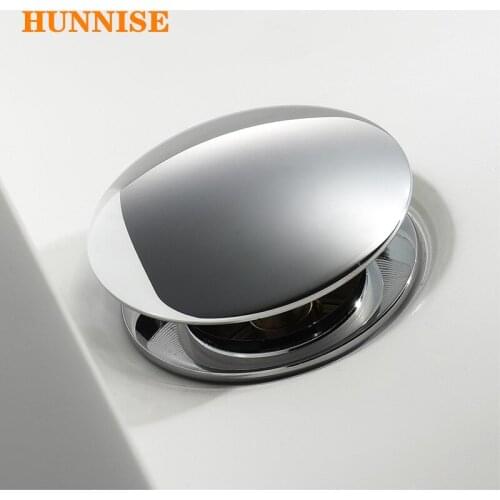 Polished Chrome Basin Drain Luxury Copper Wash Basin Drain Pop Up Drain with Quality Brass Push Down Pop Up Basin Sink Drainers