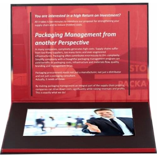 Production customization Smart hardcover10inch Color Screen HD 1080P VideoPhoto Xmas Greeting Card Media Player hot sale on line