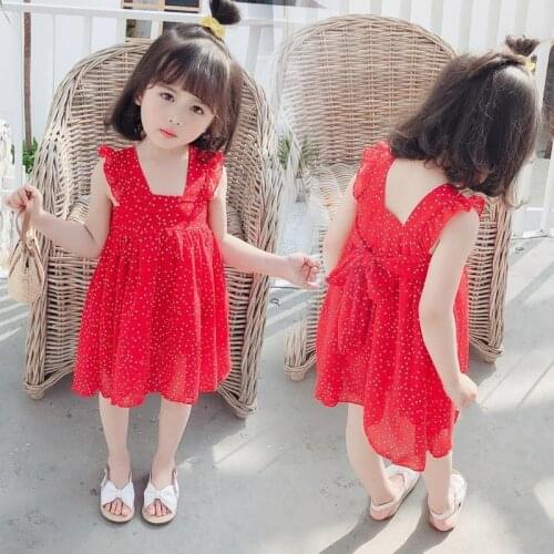 Summer Kids Girls Tutu Fluffy Smash Red Polka Dot Dresses Costume Princess Party Wedding Flower Dress Kids Birthday Clothing