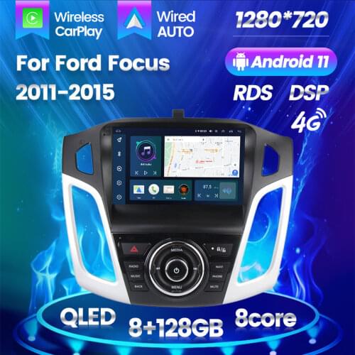 IPS Android 11 RDS Car radio For Ford Focus 3 2011-2019 Multimedia video player swc wifi 2+32GB navigation GPS 2 Din no dvd