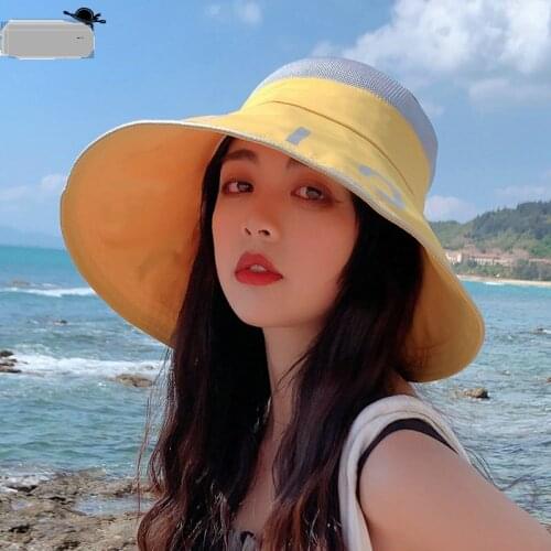 Beach Hats For Women 2021 New Summer Hats Ladies Foldable Wide Brim Hat Female Sun protection Korean Sun Hat Bucket Hats