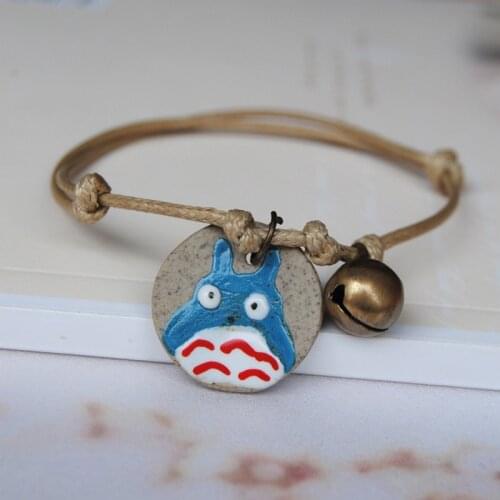 Vintage Country style Kitty Rabbit Owl Animal Ceramics Charms Bracelet Women Cute Girl Panda Bracelet Jewelry Party Friends Gift