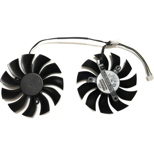 2 Pcs/Lot DATALAND RX580 GPU Graphics Card Fan For Radeon PowerColor Red Devil Golden Sample RX 580 8GB GDDR5 Video Card Cooling