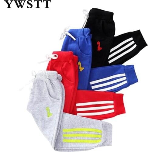 2018 Spring Autumn Girls Pants Colored Trousers For Boys School Children Sweatpants 2-8T Kids Sport Casual trousers