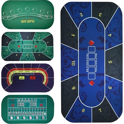 1.2*0.6M Texas Hold'em Poker Suede Rubber Table Cloth Table Top Digital printing Casino Board Game Poker Accessory