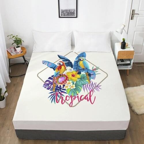 1pc bed sheet Elastic fitted sheet With An Elastic Band 150/180/200/160*200 Mattress Cover Double Bed cover nordic ticpicat