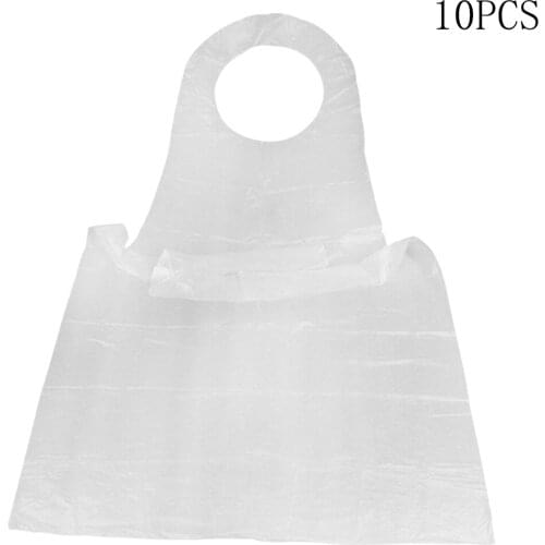 10 Pieces/Set Of Disposable Cleaning Apron Transparent Kitchen Cooking Apron Waterproof And Oil-Proof Plastic Apron
