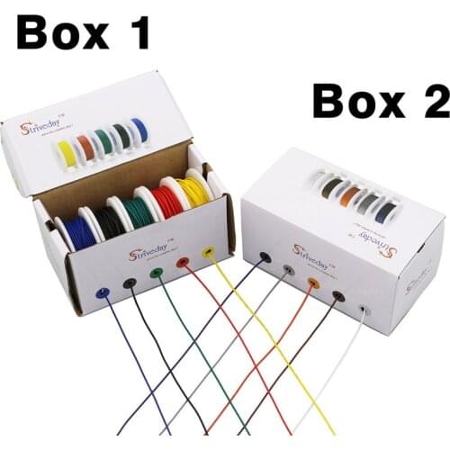 100 m / box 328 ft UL1007 26AWG 10 color hybrid boxed wire tinned copper wire stranded wire and cable UL certification