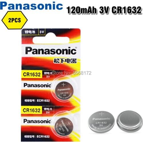2pc original brand new battery for PANASONIC cr1632 3v button cell coin batteries for watch computer cr 1632 Suitable Watch