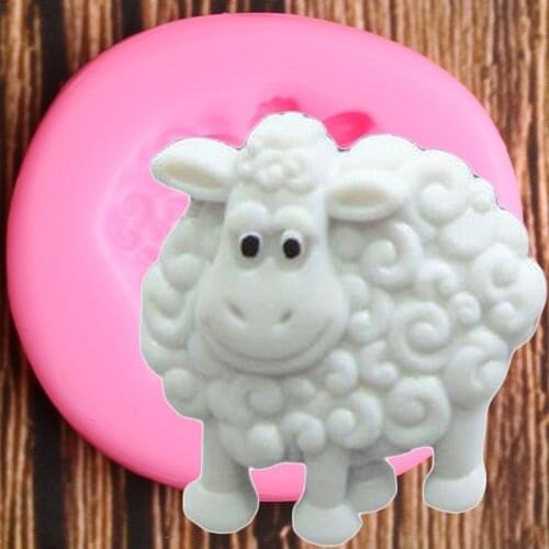 3D Sheep Silicone Molds Animals Fondant Mold DIY Cake Decorating Tools Cookie Baking Candy Ploymer Clay Chocolate Gumpaste Mould
