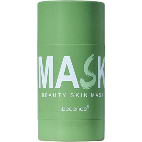 40g Green Tea Clay Facial Mask Stick Clean Pores Oil-Control Acne Treatment Blackhead Removal Moisturizing Hydrating Cleansing C