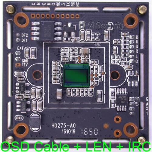 AHD 4.0MP ( 2592 x 1520 ) 1/3" OmniVision OV4689 + NVP2475 CCTV camera module PCB board +OSD cable + IRC + 5MP LEN UTC support