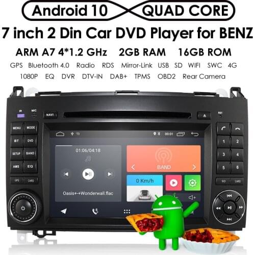2 Din Android Car Radio DVD for Mercedes Benz B200 A B Class W169 W245 A180 Viano Vito W639 Sprinter W906 CAR GPS Player