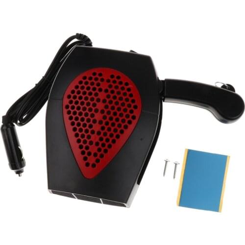 Car Truck Auto Heater Hot Cool Fan Windscreen Window Demister 12V Black+Red