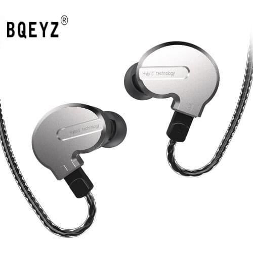 BQEYZ KB1 1BA+ 2DD Mixed earphone HIFI bass running earplug earphone 0.78 alternative wire by second bluetooth headset K2 KC2