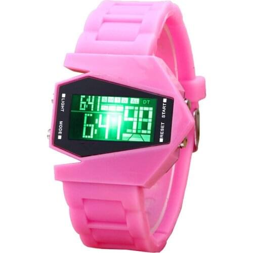 LCD Childrens Watches Movement Electronic Seven Color Cool Personality Kids Watches