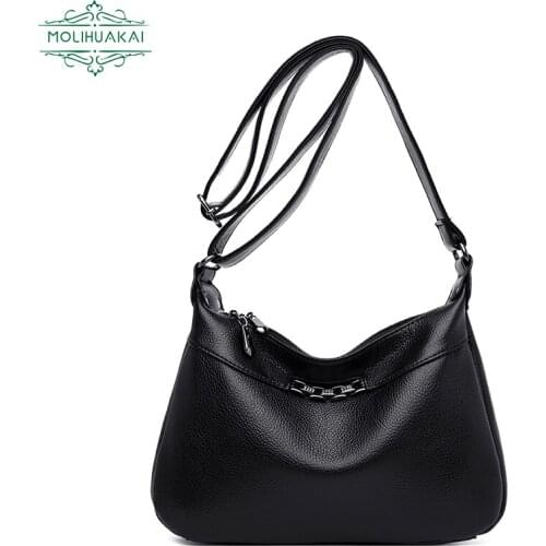 Ladies PU Leather Handbag Girl Stylist Shoulder Bag Crossbody Female Bag Casual Femme Large Capacity Sac A Main 2021 New Series