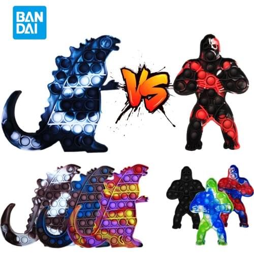 BANDAI Bubble Godzilla Vs Kong Autism Special Need Reliever Kid Anti Stress Figet Toy Anime Fidget Toys Antistress Boy Gift