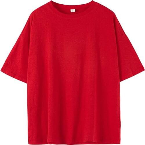 Red Summer Sweet Cute Ladies T Shirt School Short Sleeve Women T-shirt Cotton Ladies Tops Tees Girls Tshirt Wholesale Hot Sale