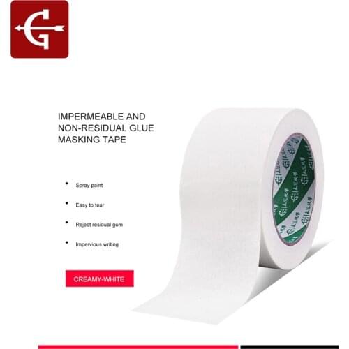 50M White Masking Tape Multi Specification Masking Tapes Automotive Spray Paint Decoration Drilling Masking Masking Tape