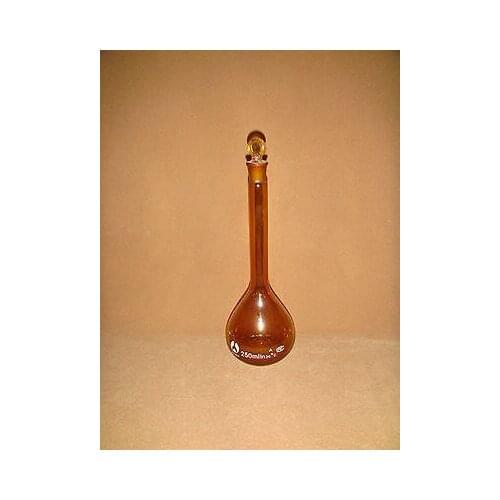 Amber Brown Volumetric Flask,250ML,20C,Measuring Flask,Graduated Flask,Lab glass
