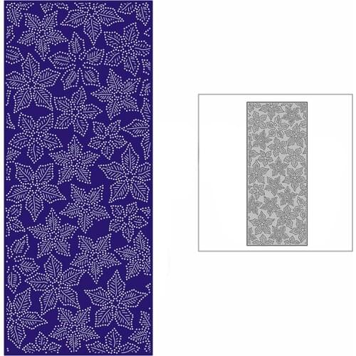 New Flowery Leaves Slim Background Panel 2021 Metal Cutting Dies for DIY Scrapbooking and Card Making Embossing Craft No Stamps