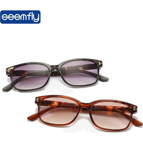 Seemfly HD Reading Sunglasses Women Men Gradient Black Lenses Presbyopic Glasses Unisex Reading Eyewear Diopters + 1.0 1.5 2.5