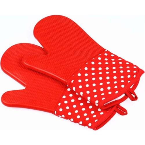 Professional oven silicone gloves microwave oven insulated gloves thickened high temperature resistant gloves