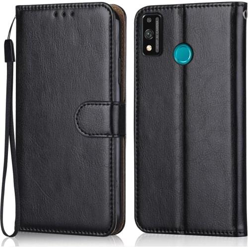 Folio Luxury Leather Case for On Huawei Honor 9X Lite JSN-L21, JSN-L22, JSN-L23 6.5''Wallet Stand Flip Case Phone Bag with Strap