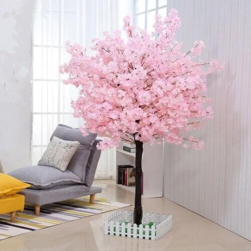 1.5 Meters Height Pink Cherry Tree Home Living Decor Ornament For Out Garden Deocrations Wedding Party Shooting Props