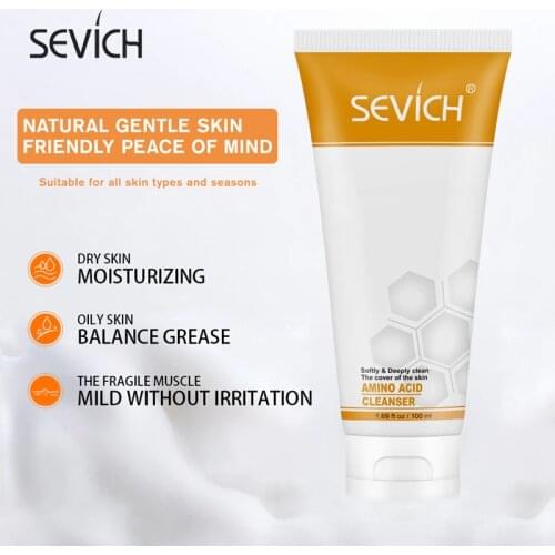 Sevich 100ml Amino Acid Moisturizing Facial Cleanser Pore Face Washing Product Skin Care Anti Aging Wrinkle treatment Cleansing