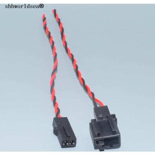 Shhworldsea 2Pin Way Auto High-Pitched Speaker Connector Ambient Brake Light Microphone Plug For VW,Audi 1J0 973 332 1J0 973 119