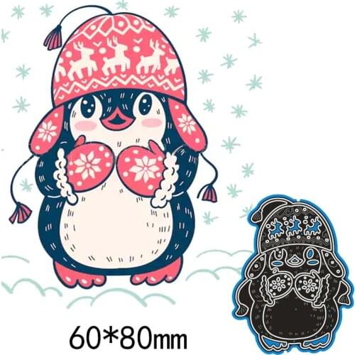 New Arrival Cute Penguin Cutting Dies Stencil DIY Scrapbook Photo Album Embossing Decor Paper Card Craft Template 60*80mm