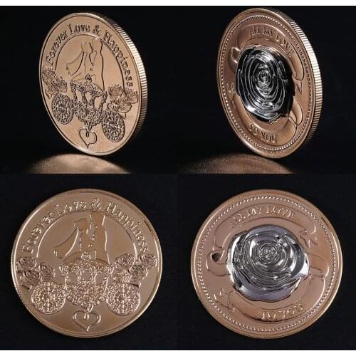 Three-dimensional rose love Commemorative Coin Collection Gift Souvenir Art Metal Antiqu Lovers Gift