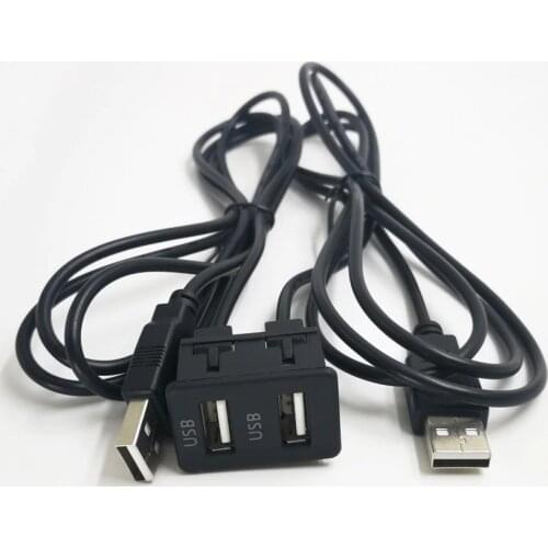 Biurlink 2 USB Port DUAL USB Connector Charging Cable Audio Line Adapter for BMW E46 E39 E53 for Toyota Honda