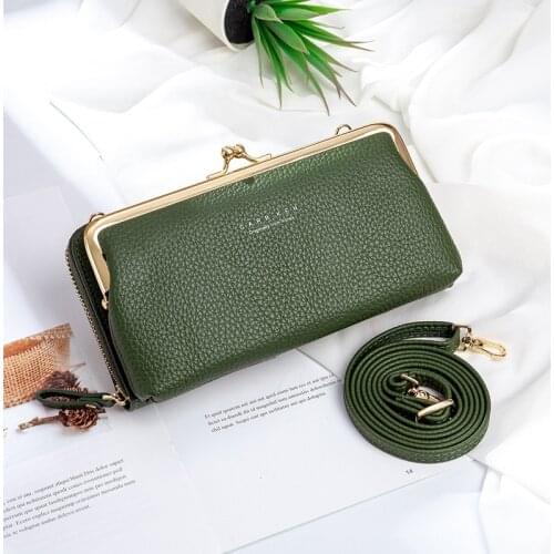 Women Wallets Cell Phone Wallet Purse Clutch Messenger Shoulder Straps Bag Money Credit Card Holders Zipper Long Handbag