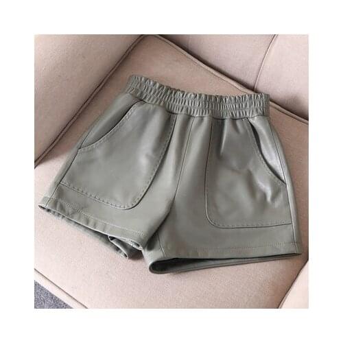 Top brand New Autumn 2020 and Winter Women High Waist Sheepskin Shorts J41 high quality