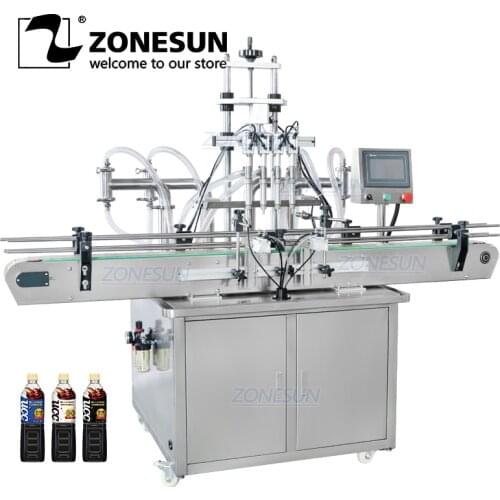 ZONESUN ZS-YT4T-4Y Bottle Filling Machine Custom Vertical Type Edible Oil Perfume Shampoo Cosmetic Production Line