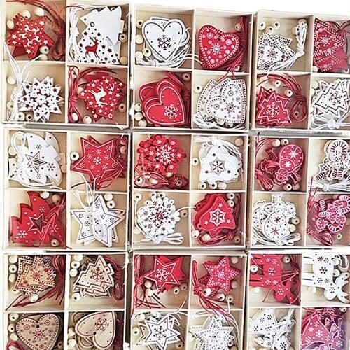 1 Creative Wooden Christmas Gift Set Pendant