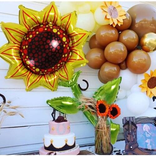 1pc Big Jumbo 36inch Rose Red Tulips Sunflower Balloons Flower Balloon Wedding Birthday Party Decorations Marriage Decor Globos