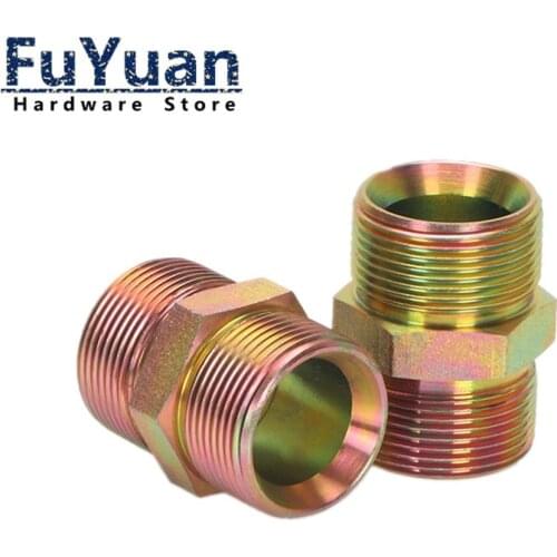 1PCS British Tubing Fittings Male Thread 1/8" 1/4" 3/8" 1/2" 3/4" 1" 1-1/4" 1-1/2" 2" BSP High Pressure Hose Direct Connection