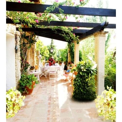 10*6.5feet(300*200CM) Photography Backdrops Bright sunshine garden muslin backdrops for photography