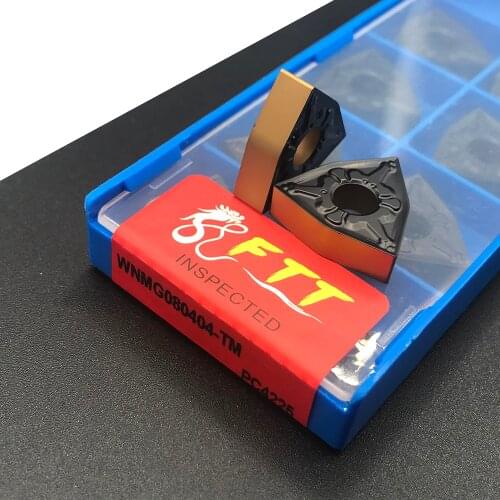 10pcs Lathe tools WNMG080404-TM PC4225 Cutting Lathe CNC tools Lathe cutter External Turning Tool Carbide Insert High Quality
