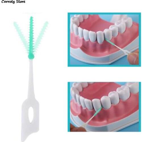 20/150 Pcs Tooth Hygiene Floss Adults Dual Interdental Brush Toothpick Teeth Stick Floss Pick Oral Gum Teeth Cleaning Care