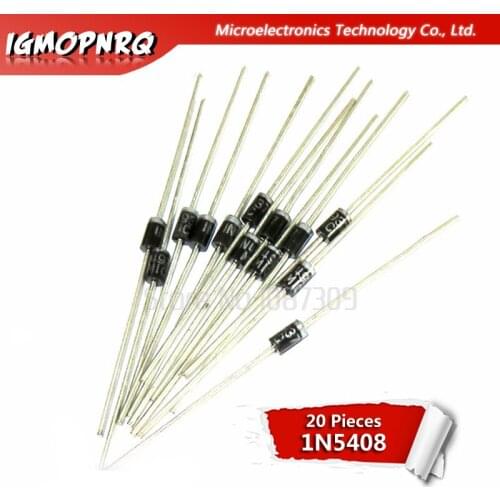 20pcs IN5408 1N5408 DO-27 3A 1000V Rectifier Diode new original