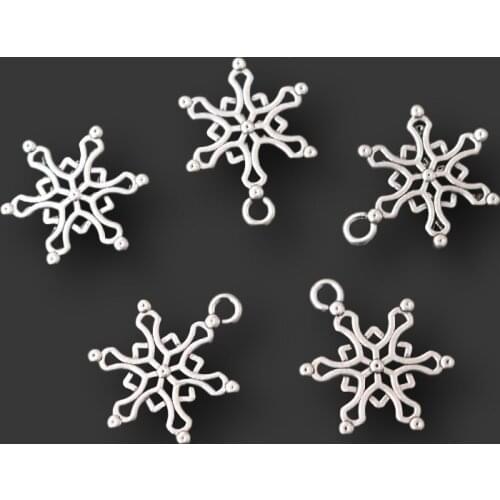 20pcs Silver Plated Petals Pendant Earrings Bracelet Metal Supplies DIY Charms Jewelry Crafts Making 20*17mm A2324