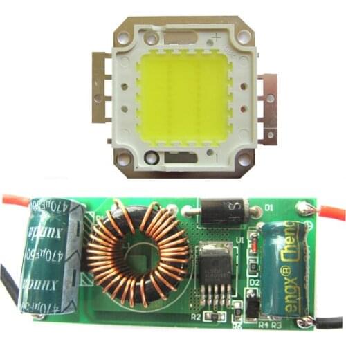 20W Cool White 6000k-6500k Warm White 3000k-3500k SMD LED Light Bulb Lamp Parts + DC 12~24V LED Driver