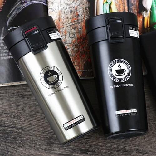 380ml Premium Travel Coffee Mug Stainless Steel Thermos Tumbler Cups Vacuum Flask thermo Water Bottle Tea Mug Thermo Cup